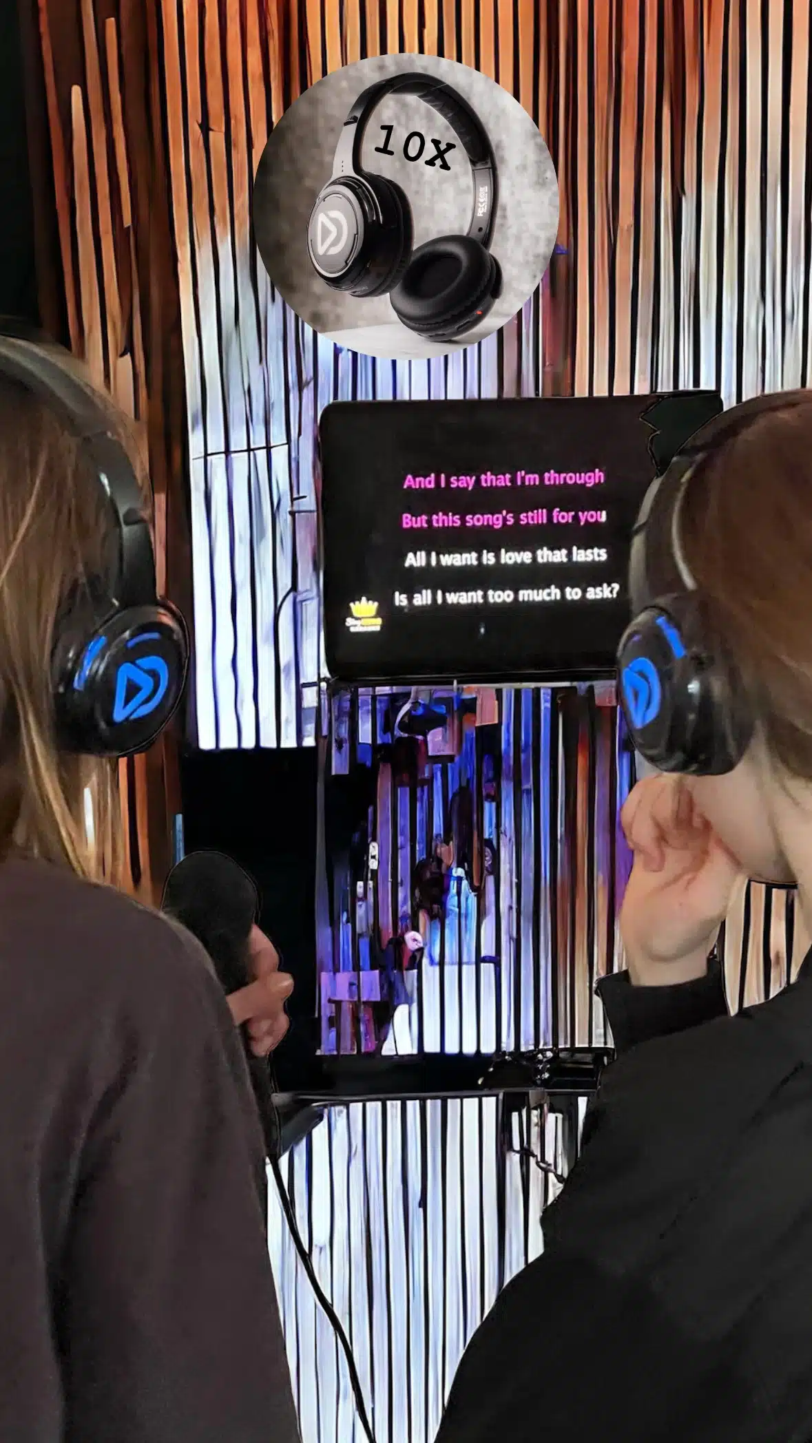 Karaoke-Silent-Disco-Set mit 10 Dolly Digital® DD-Headsets + T80 Pro Bluetooth-Sender