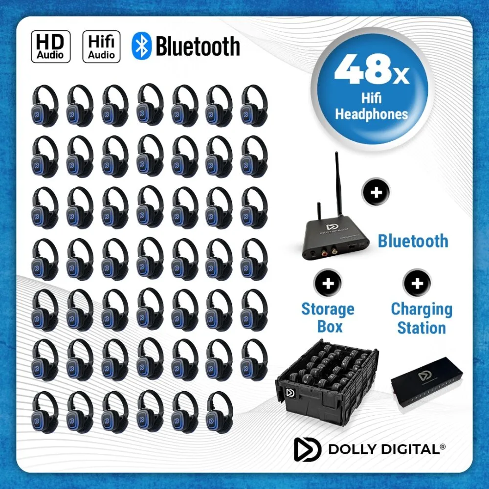 Pro Box FD-Pro 48. Premium Silent Disco pro kit with storage box + 48-port charging station