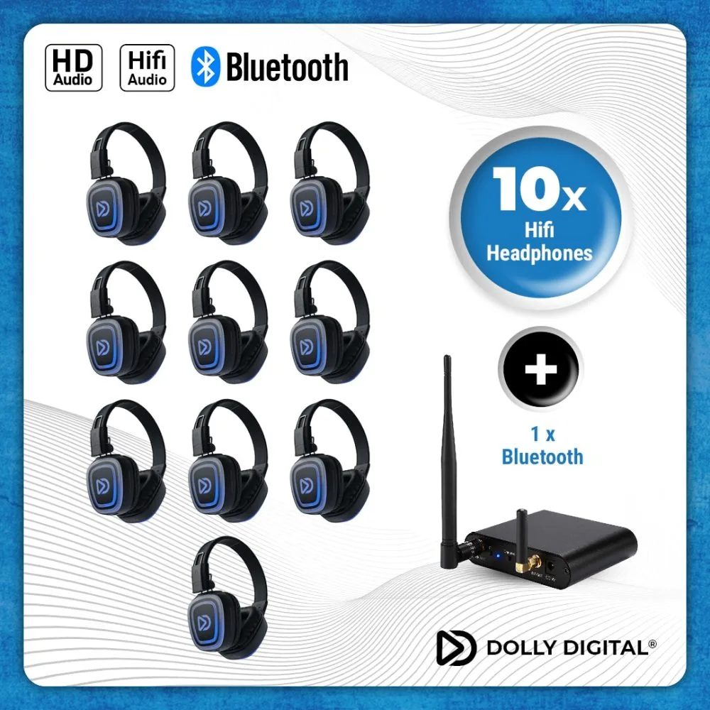 10x type FD-Pro Headsets + T80 Pro Bluetooth transmitter
