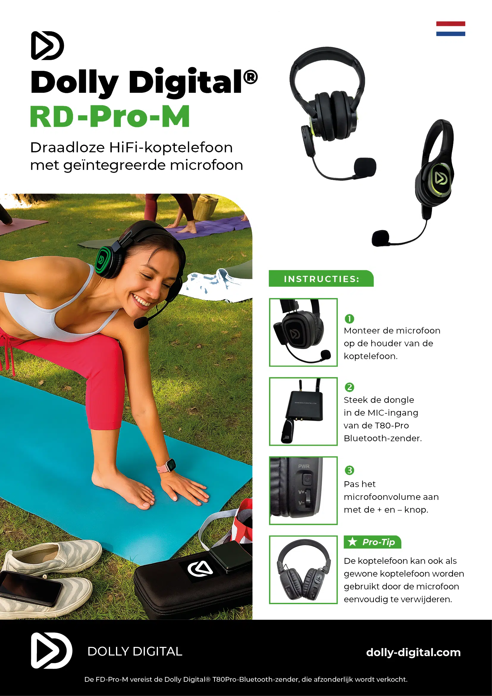 Pro Box RD-Pro 15 + 1x Microphone + Bluetooth. Premium Silent Disco pro kit with storage box