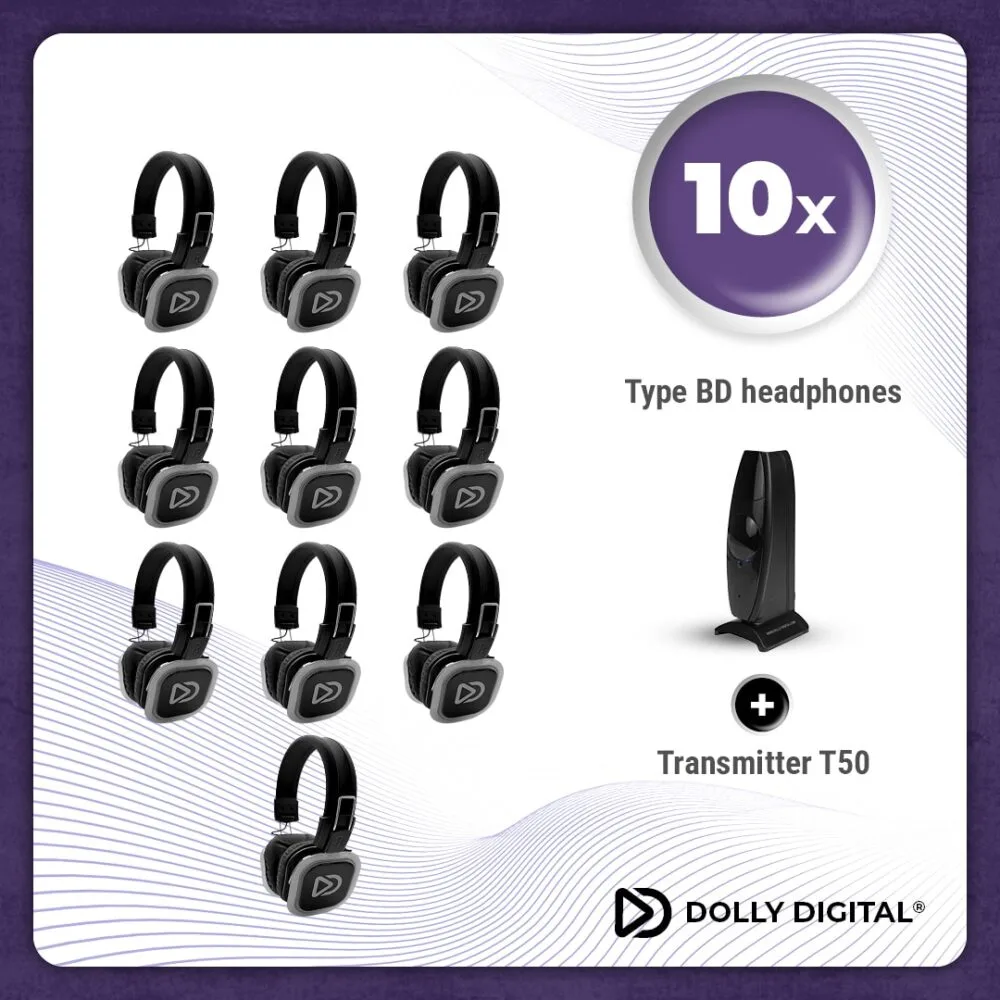 10x type BD Headsets + T50 transmitter