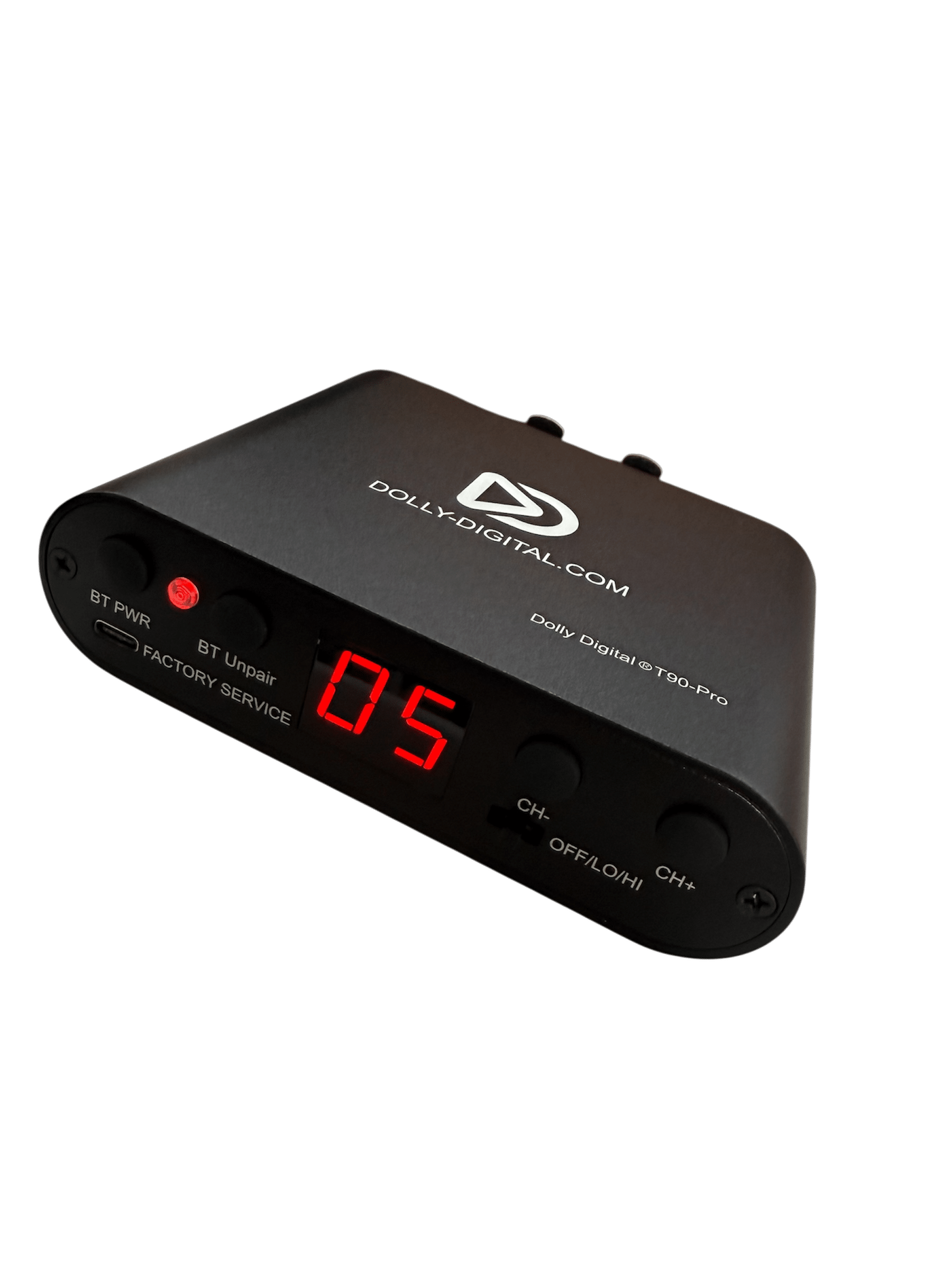 T90Pro-Bluetooth-XLR zender met ingebouwde accu en microfoon ingang. 5 Kanaals. XLR TRS