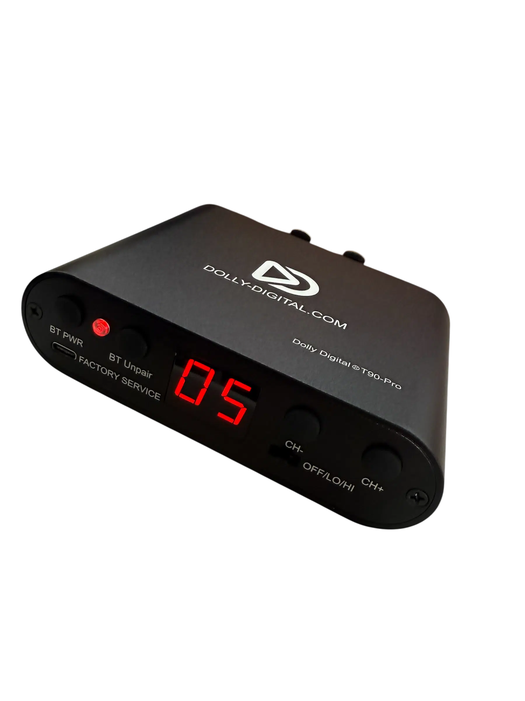 T90Pro Bluetooth-XLR-Transmitter mit integriertem Akku und Mikrofoneingang. 5 Kanäle. XLR/TRS