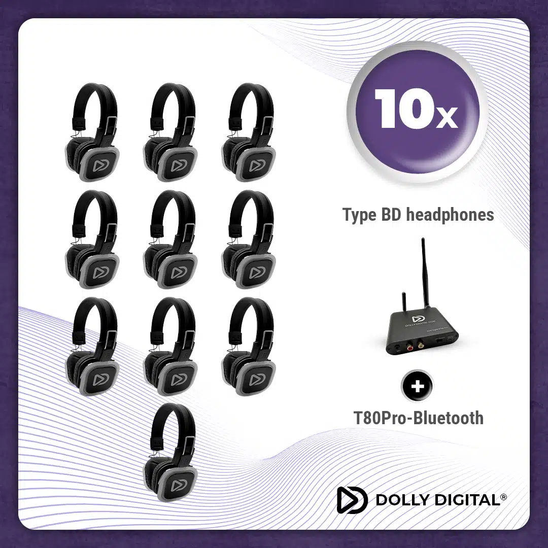 10x type BD Headsets + T80 Pro Bluetooth transmitter