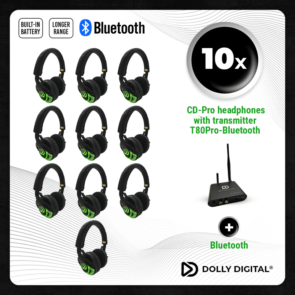 10x type CD-Pro Headsets + T80 Pro Bluetooth zender