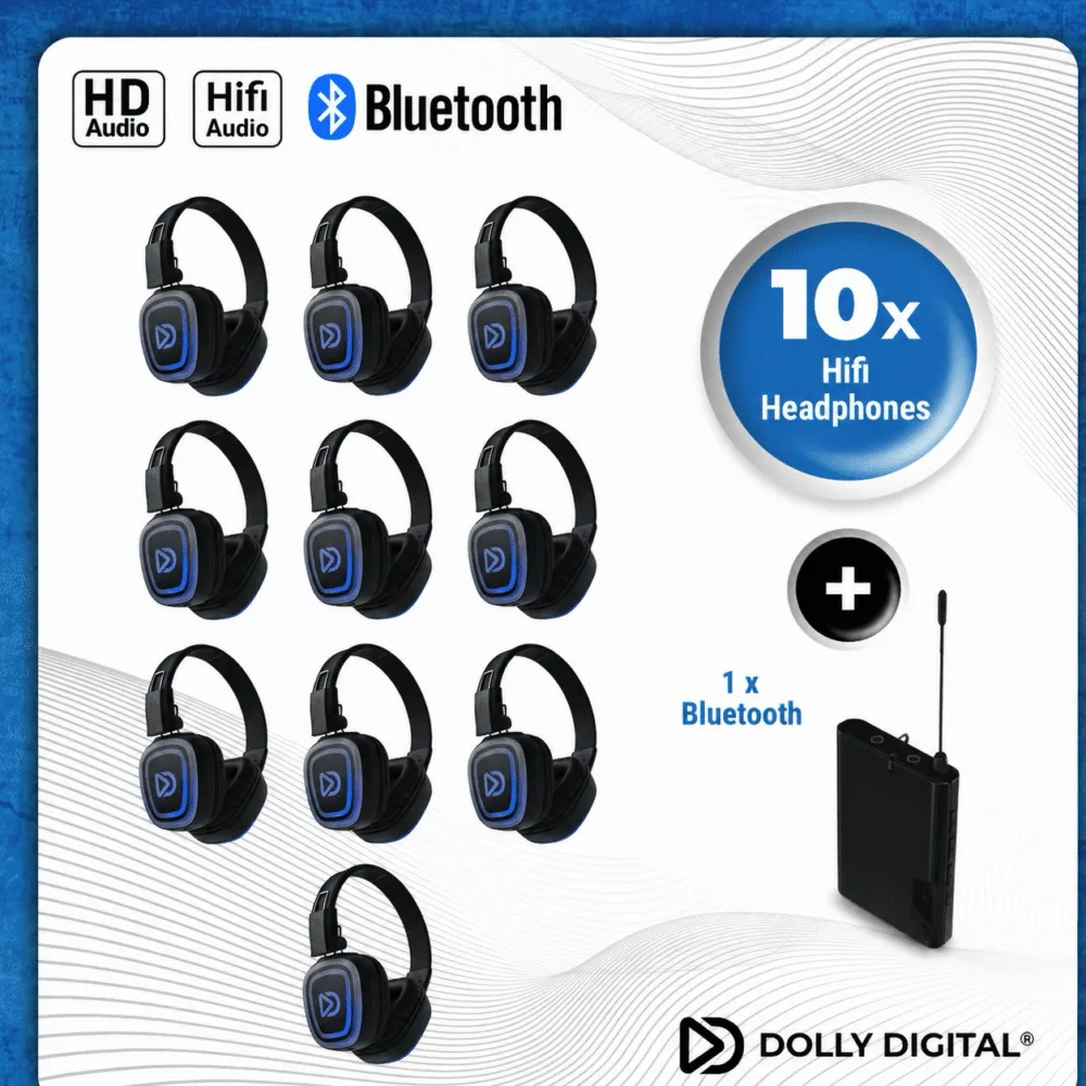 10x type FD-Pro Headsets + TX20 portable transmitter