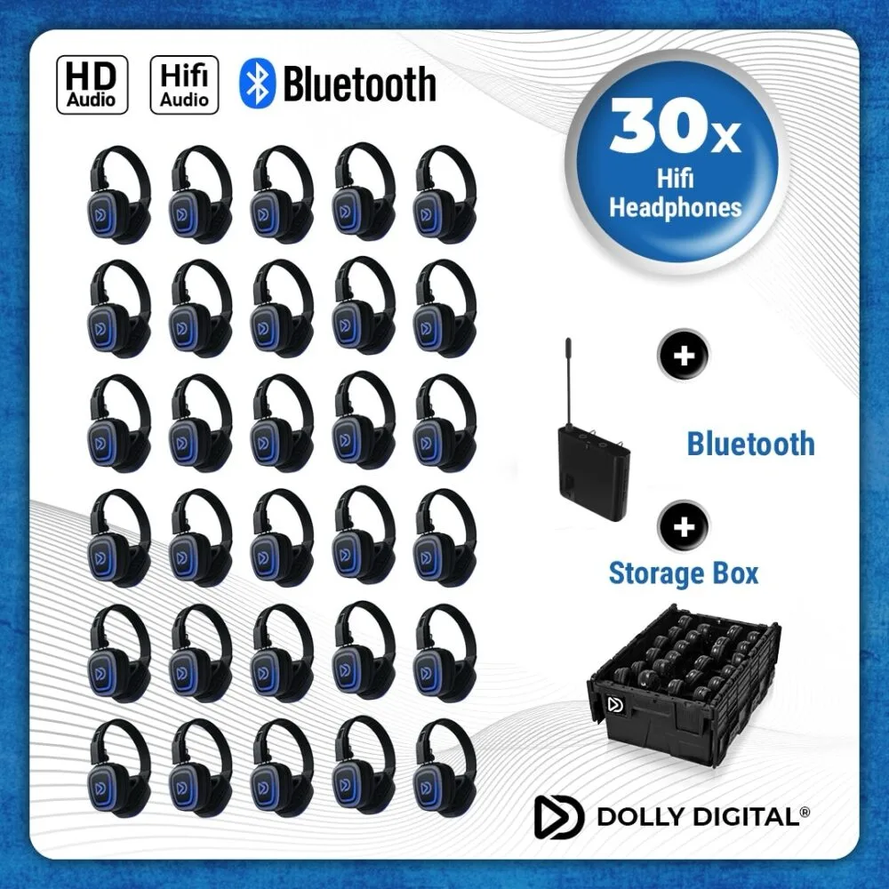 Pro Box FD-Pro 30. Premium Silent Disco pro kit, TX20 portable transmitter with storage box
