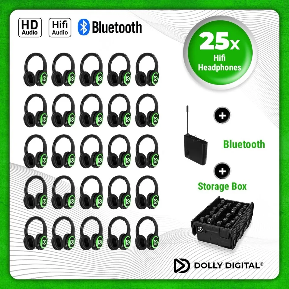 Pro Box RD-Pro 25. Premium Silent Disco pro kit, TX20 portable transmitter with storage box